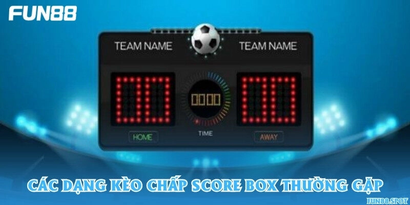 Các dạng kèo chấp score box thường gặp
