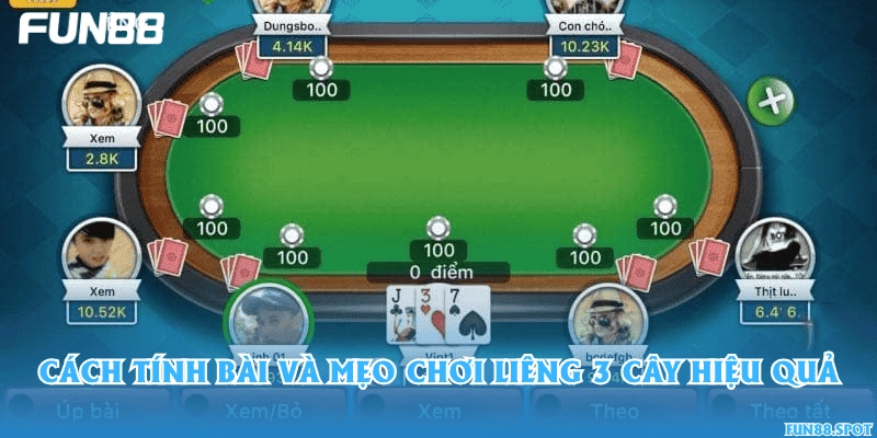 Cách tính bài và mẹo chơi Liêng 3 cây hiệu quả