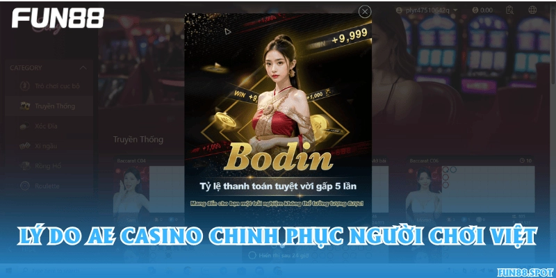 Lý do AE Casino chinh phục người chơi Việt
